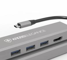 Adaptador Tipo C Para 3X Usb 3.0 Hdmi Rj45 Pen Drive Kross