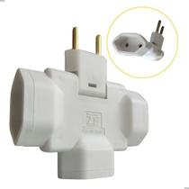 Adaptador Tomada Benjamim Articulado 3 Saídas 10A Volt Adaptador Tomada Benjamim Articulado 3 Saídas 10A Volt