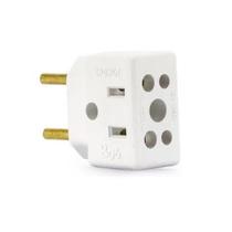 Adaptador Tomada Benjamin 3 Pino Universal 10/20 Amper T Bivolt Multiplicador de Tomadas Cubo Color