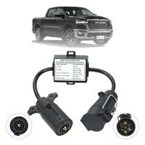 Adaptador Tomada Engate Reboque Dodge RAM 1500 2500 3500 7 Vias Padrão Americano Para Brasileiro
