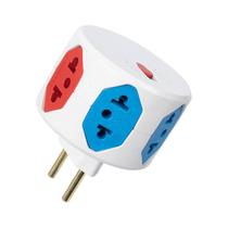 Adaptador Tomada Hexágono 6 Saídas - Filtro de Linha Sem Fio