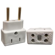 Adaptador Tomada Multiuso Plug Elétrico 10a e 20a Bob Esponja Branco