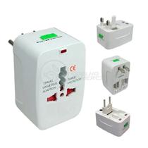 Adaptador Tomada Universal Padrão 150 Países Uk Europa EUA Asia Viagem Bivolt 110/220 Bivolt AIO