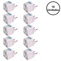 Adaptador Tomada Universal Padrão Europeu Kit 10 unidades