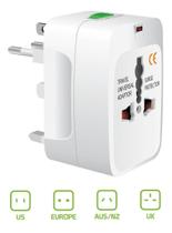 Adaptador Tomada Viagem Internacional Universal Usa Europa Adaptador Tomada Viagem Internacional Universal Usa Europa