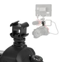 Adaptador Triple Hot Shoe Mount Mugast Universal Metal