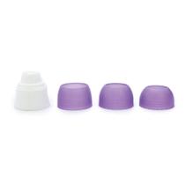 Adaptador Triplo para Bico de Confeitar Branco e Roxo 4,4x4,4cm 6 peças Diversos Diâmetros