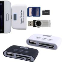 Adaptador Type-C Card Reader E Usb Smart Varias Função