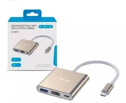 Adaptador type-c HDTV usb 3.0 e type-c femea