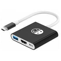 Adaptador Type-C Para HDMI 4K 30HZ Com USB3.0 Para Steam Deck E Nintendo Switch, Transmissão De Tela - Tuti