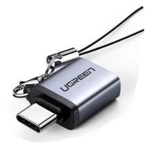 Adaptador Ugreen, USB para USB-C OTG, com Chaveiro, Preto - UG-50283