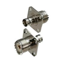 Adaptador UHF PL259 SO239 Para BNC Macho/Fêmea 50 Ohm Conector Coaxial RF Com Flange Em Ângulo Reto