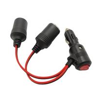Adaptador Universal 12-24V Para Acendedor De Cigarros Automotivo Com 1 Entrada Macho E 2 Saídas Adaptador Universal 12-24V Para Acendedor De Cigarros Automotivo Com 1 Entrada Macho E 2 Saídas