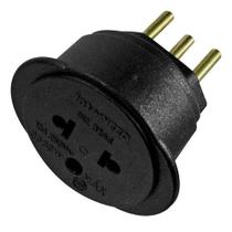Adaptador Universal com 3 Pinos 2p+t Preto - Interneed Adaptador Universal com 3 Pinos 2p+t Preto - Interneed