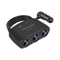 Adaptador Universal De Carregamento Para Carro 12V 24V Alta Potência USB PD Conversor Um Para Três