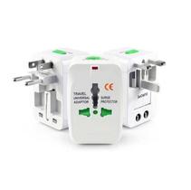 Adaptador Universal De Tomada Padrao Internacional Eua Europa - 110 a 250v 10A - Exbom