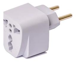 Adaptador Universal Para Pino Redondo Branco 250v/10a