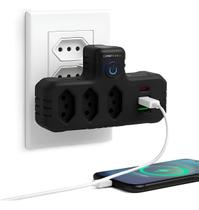 Adaptador Universal Tomada Benjamin Usb Tipo C Filtro Linha Adaptador Universal Tomada Benjamin Usb Tipo C Filtro Linha