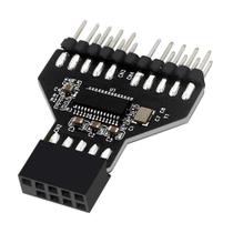 Adaptador USB 2.0 9 Pinos Para USB 3.0 19 Pinos Conector De Placa Mãe Para Ventilador De Lâmpada RGB Adaptador USB 2.0 9 Pinos Para USB 3.0 19 Pinos Conector De Placa Mãe Para Ventilador De Lâmpada RGB