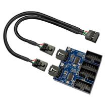 Adaptador usb 2.0 de 9 pinos interno placa-mãe - 4 portas