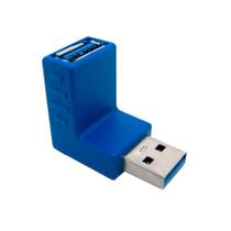 Adaptador USB 3.0 A Femea x A Macho 90 Graus - SOLUCAO