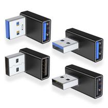 Adaptador USB 3.0 AreMe 90 graus 4, pacote para cima/para baixo, esquerda/direita Adaptador USB 3.0 AreMe 90 graus 4, pacote para cima/para baixo, esquerda/direita