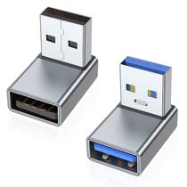Adaptador USB 3.0 AreMe, ângulo ascendente/descendente, pacote com 2 unidades (cinza) Adaptador USB 3.0 AreMe, ângulo ascendente/descendente, pacote com 2 unidades (cinza)