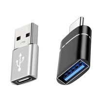 Adaptador USB 3.0 Tipo C OTG (2 Unidades) - Conversor Macho/Fêmea para PC, MacBook e Carro