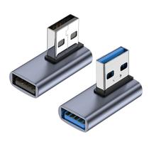 Adaptador USB 3.1 AreMe de 90 graus em forma de L, pacote com 2 unidades para PC e laptop Adaptador USB 3.1 AreMe de 90 graus em forma de L, pacote com 2 unidades para PC e laptop