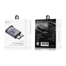 Adaptador USB 3.2 MicroB Macho para TypeC Fêmea 10Gbps Adaptador USB 3.2 MicroB Macho para TypeC Fêmea 10Gbps