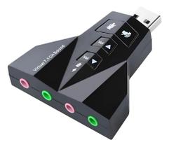 Adaptador Usb 7.1 Adaptador De Áudio Para Laptop Pc Preto No Adaptador Usb 7.1 Adaptador De Áudio Para Laptop Pc Preto No