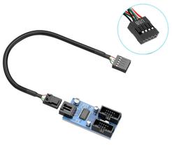 Adaptador Usb 9 Pinos Hub Splitter Usb Divisor 1-2 Saídas