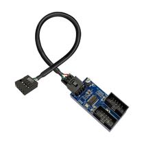 Adaptador usb 9 pinos interno da placa mãe jusb1 2 portas