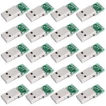 Adaptador USB-A macho para DIP Breakout Board Teansic, pacote com 20 Adaptador USB-A macho para DIP Breakout Board Teansic, pacote com 20