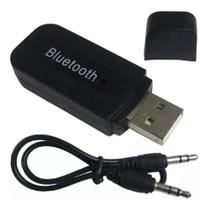 Adaptador Usb Bluetooth Receptor Musica P2 Rádio Automotivo Svart