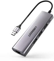 Adaptador USB-C 3.0 para RJ45 Gigabit 10-100-1000 Cinza 3 USB 60812 - Ugreen