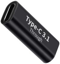 Adaptador USB-C 3.1 10gbps Fêmea para Fêmea Reto Adaptador USB-C 3.1 10gbps Fêmea para Fêmea Reto