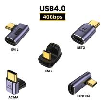 Adaptador USB-C 4.0 40gbps Macho para Fêmea Áudio Vídeo - Robotsky