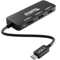Adaptador USB-C a HDMI para Triple Monitor Plugable USBC-MSTH3