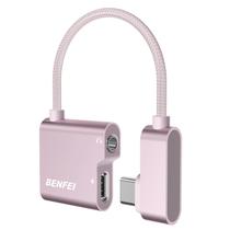 Adaptador USB C BENFEI com carregamento rápido de 60 W rosa