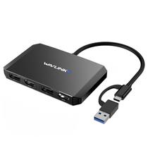 Adaptador USB C e USB 3.0 para Dual 4K DisplayPort/HDMI WAVLINK Adaptador USB C e USB 3.0 para Dual 4K DisplayPort/HDMI WAVLINK