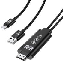 Adaptador Usb-c Hdmi Hdtv Hs-153 Cabo De Otima Qualidade