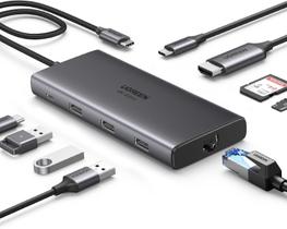 Adaptador Usb C Hub 3.2 10Gbps Hdmi 4K60Hz Pd 100W - 9 Em 1
