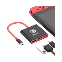 Adaptador USB-C Multiporta 3 em 1 - 4K HDMI, Thunderbolt 3 e PD 100W para Nintendo Switch