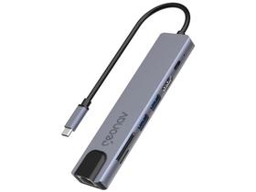 Adaptador USB-C Multiportas 7 em 1 19cm