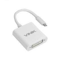 Adaptador USB-C para DVI Vinik - ATDPVN 4K 30Hz Branco 10cm
