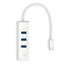 Adaptador USB-C para Ethernet TP-Link UE330C Hub de 3 Portas Adaptador USB-C para Ethernet TP-Link UE330C Hub de 3 Portas