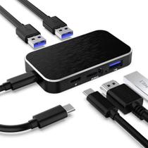 Adaptador USB-C para HDMI 2.0 4k Hub 3 portas usb 3.0