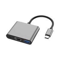 Adaptador USB C Para HDMI 3 Em 1, Hub USB 3.1 Tipo C, Conversor De Carregamento Para Samsung S23