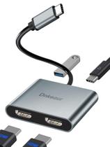 Adaptador USB C para HDMI duplo Dnkeaur para laptop/monitor 4K